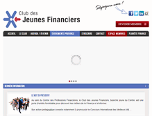 Tablet Screenshot of jeunesfinanciers.com